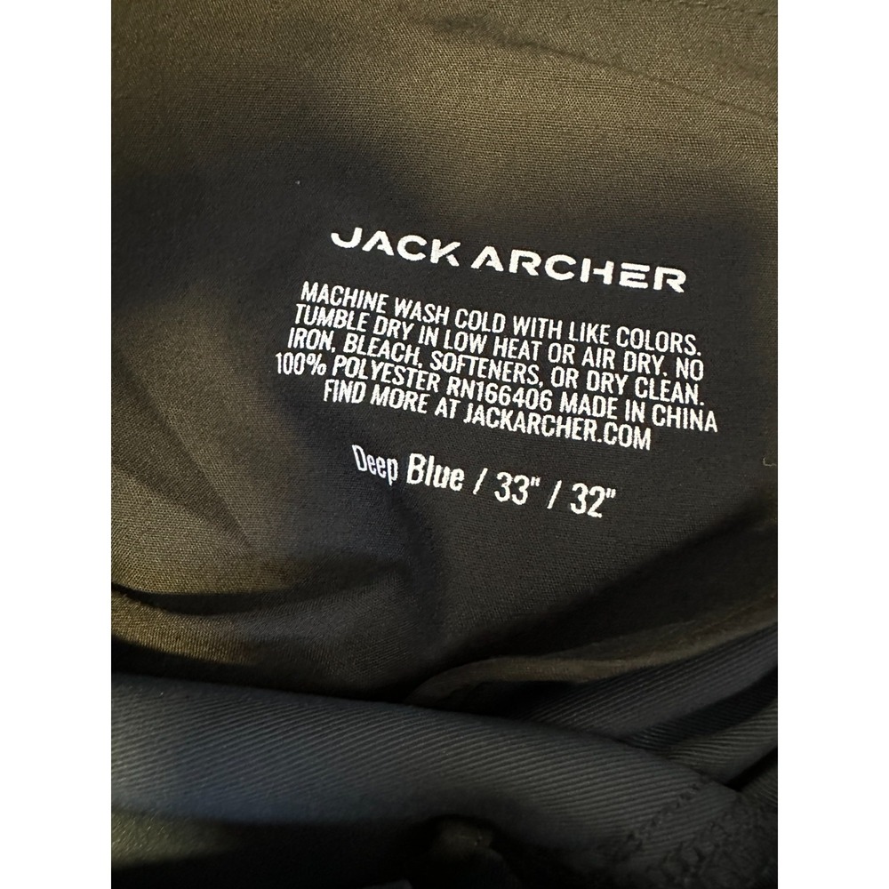 Jack Archer Jetsetter Tech Pant 33 x 32 Deep Blue Performance Stretch - Picture 7 of 10